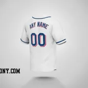 Stitched Customized White Blue Blue Baseball Jersey