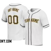 Stitched Customized White Brown Brown Baseball Jersey
