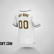 Stitched Customized White Brown Brown Baseball Jersey