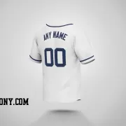 Stitched Customized White Navy Navy Baseball Jersey