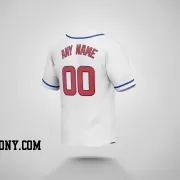 Stitched Customized White Red Blue Baseball Jersey