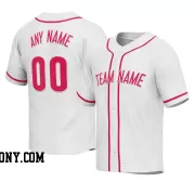 Stitched Customized White Red Red Baseball Jersey