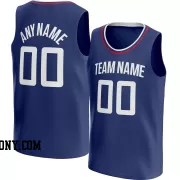 Stitched LA Clippers Customized Icon Blue White White Basketball Jersey