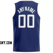 Stitched LA Clippers Customized Icon Blue White White Basketball Jersey